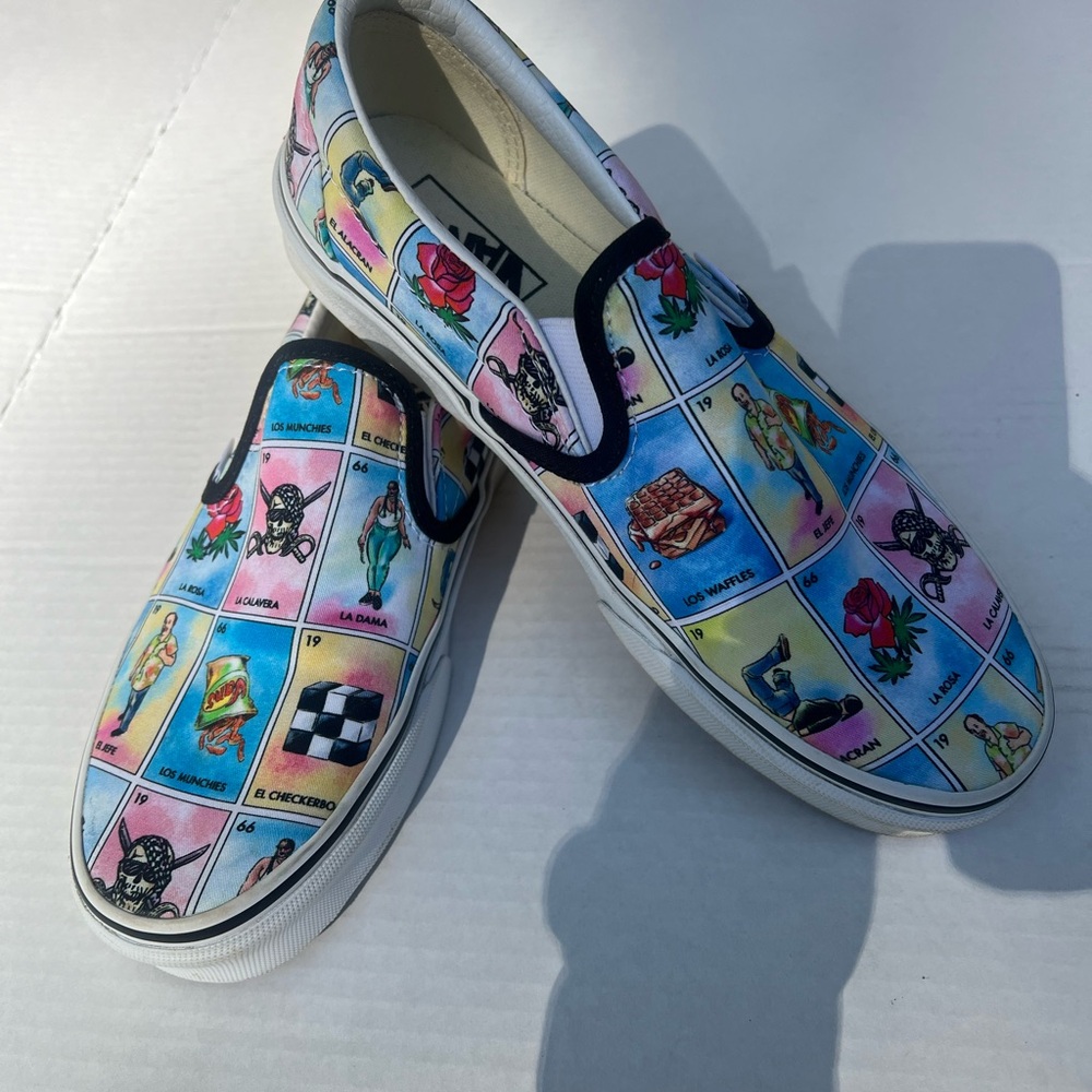 Vans Slip-On Sneakers - Colorful Graphic Design